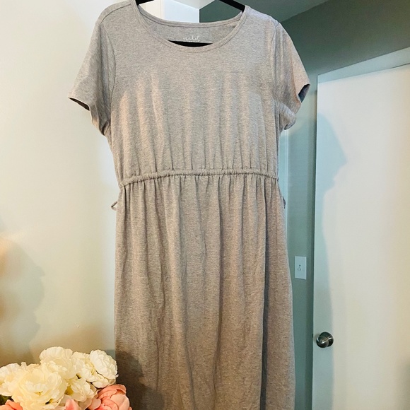 Isabel Maternity Grey T Shirt Dress Size L - Picture 1 of 3